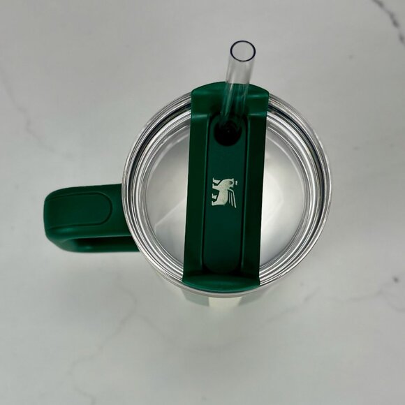 Stanley Oasis Collection 20oz Flowstate Tumbler Emerald Cabana Gloss Stripes - Picture 3 of 5